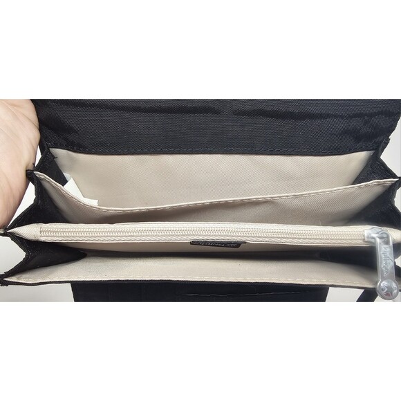 Kipling Teddi Wallet Black Organizer Snap Credit Card Trifold Continental 7.5x4" - Picture 8 of 16